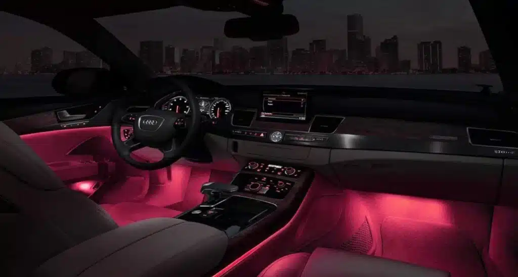 Iluminación Ambiental LED en Vehículos. Desde Cross Audio personalizamos tu coche y transformamos espacios con Elegancia.